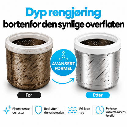 Dyprengjøringstabletter for vaskemaskin – 12 stk